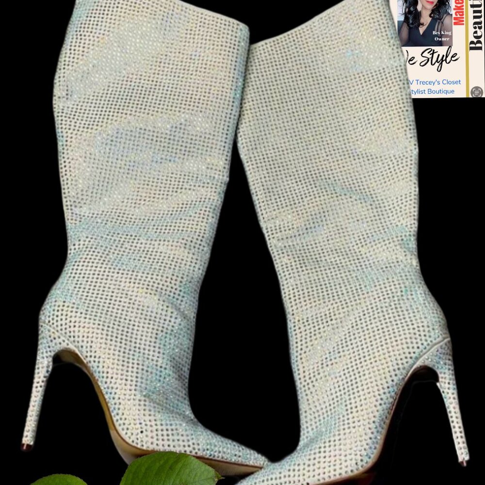 SIZE 11 JLO Rainbow Sequins Knee high Boots